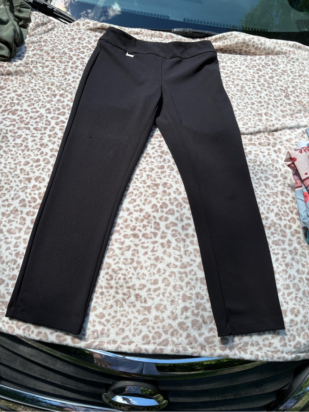 Glimpse Black Dress Pants with Buckle Detail Size Medium